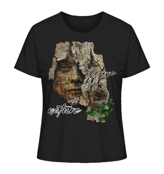 Motif "become one with nature" - women's organic T-shirt