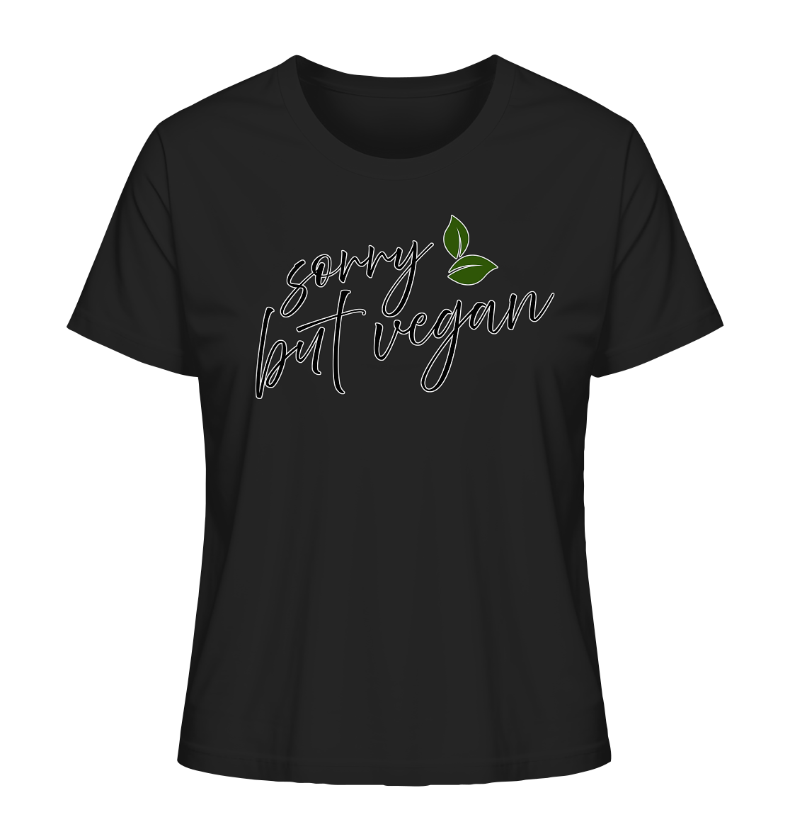 Motif "sorry but vegan" - women's organic T-shirt