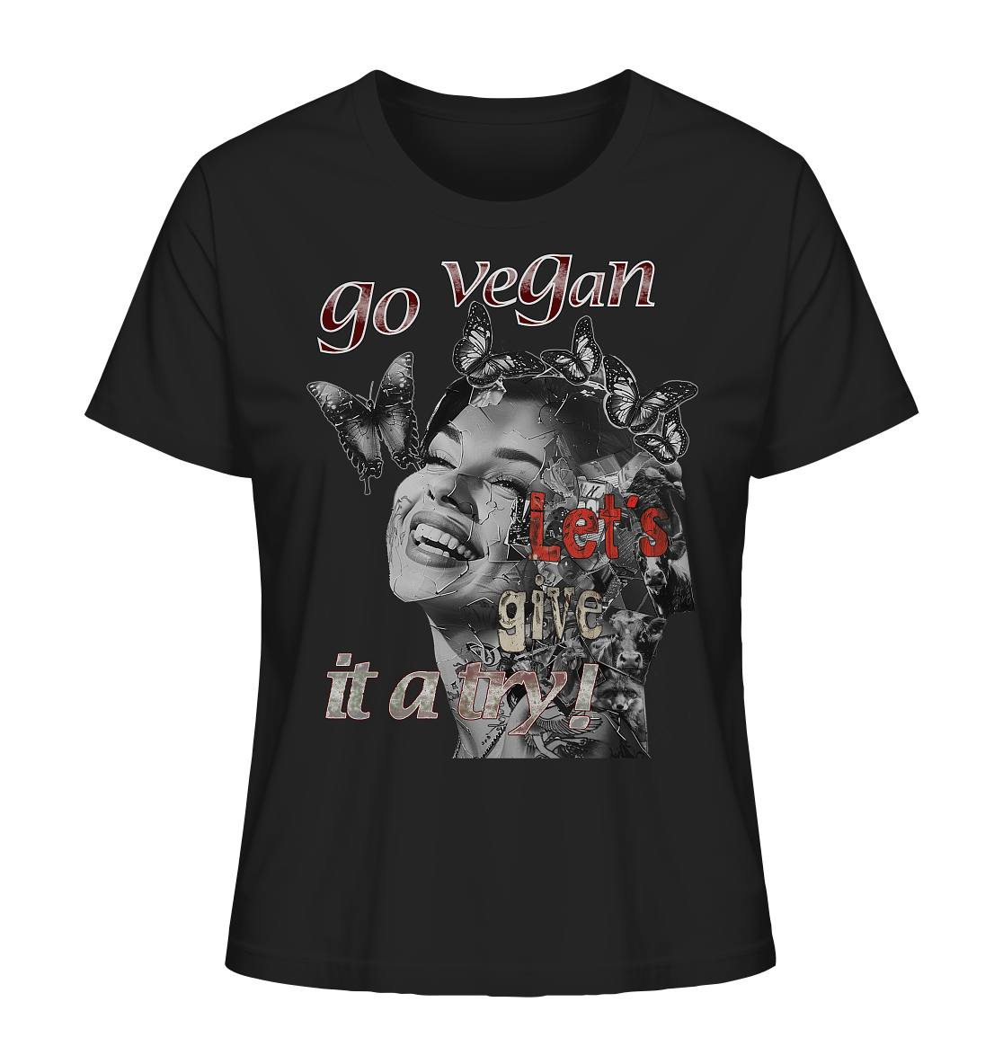 Motiv "Let's give it a try" - Damen Bio T-Shirt