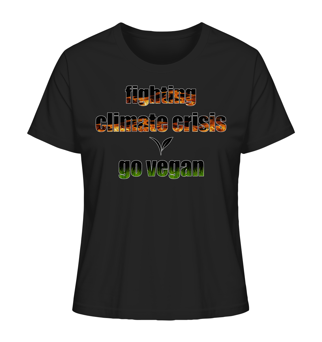 Motiv "fighting climate cirsis" - Damen Bio T-Shirt