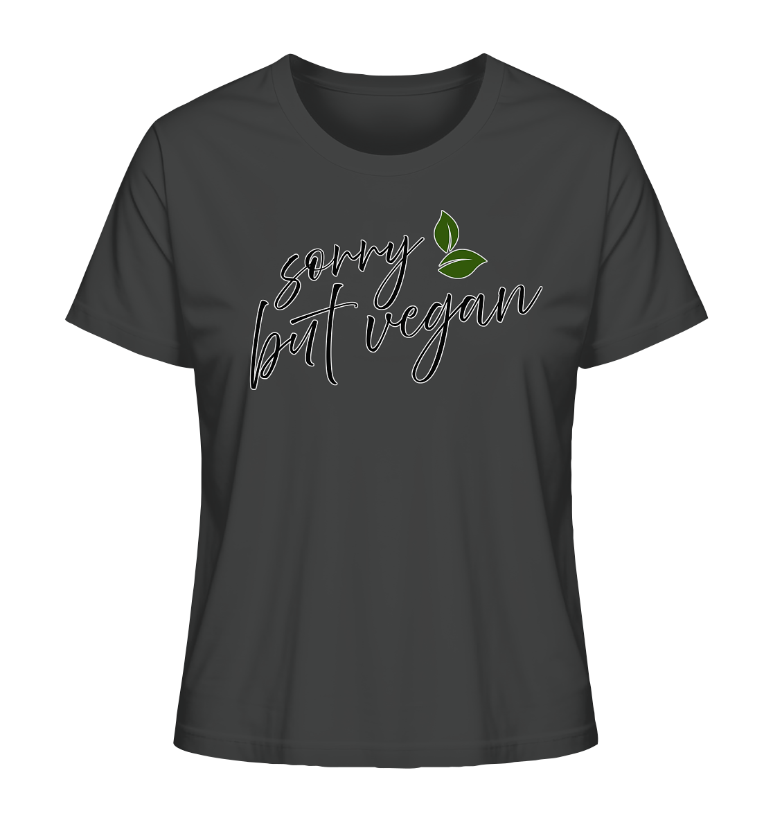 Motif "sorry but vegan" - women's organic T-shirt