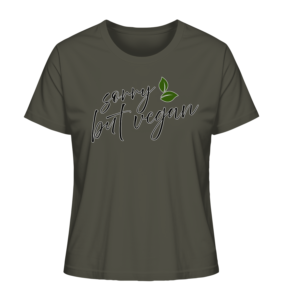 Motif "sorry but vegan" - women's organic T-shirt