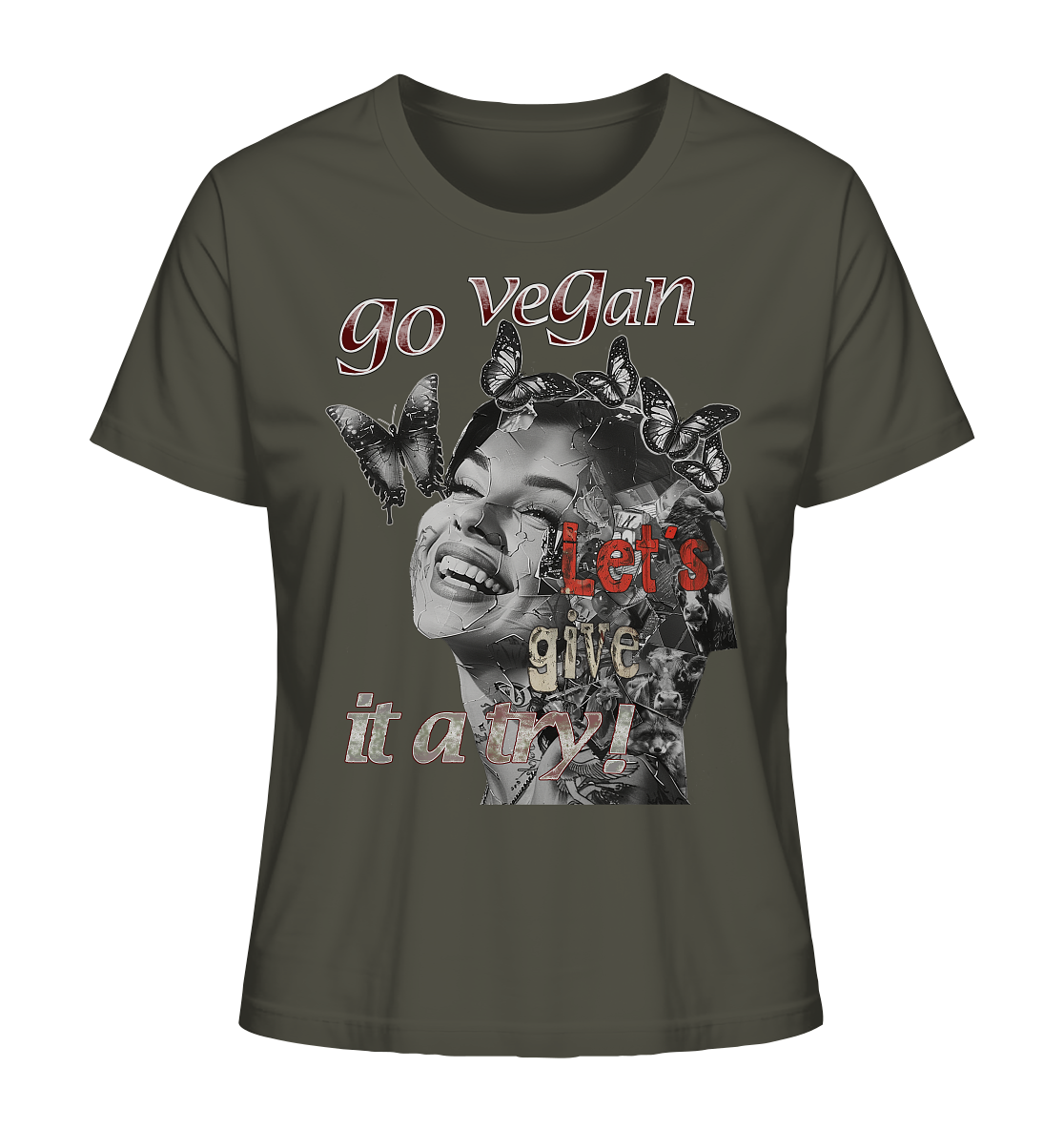 Motiv "Let's give it a try" - Damen Bio T-Shirt