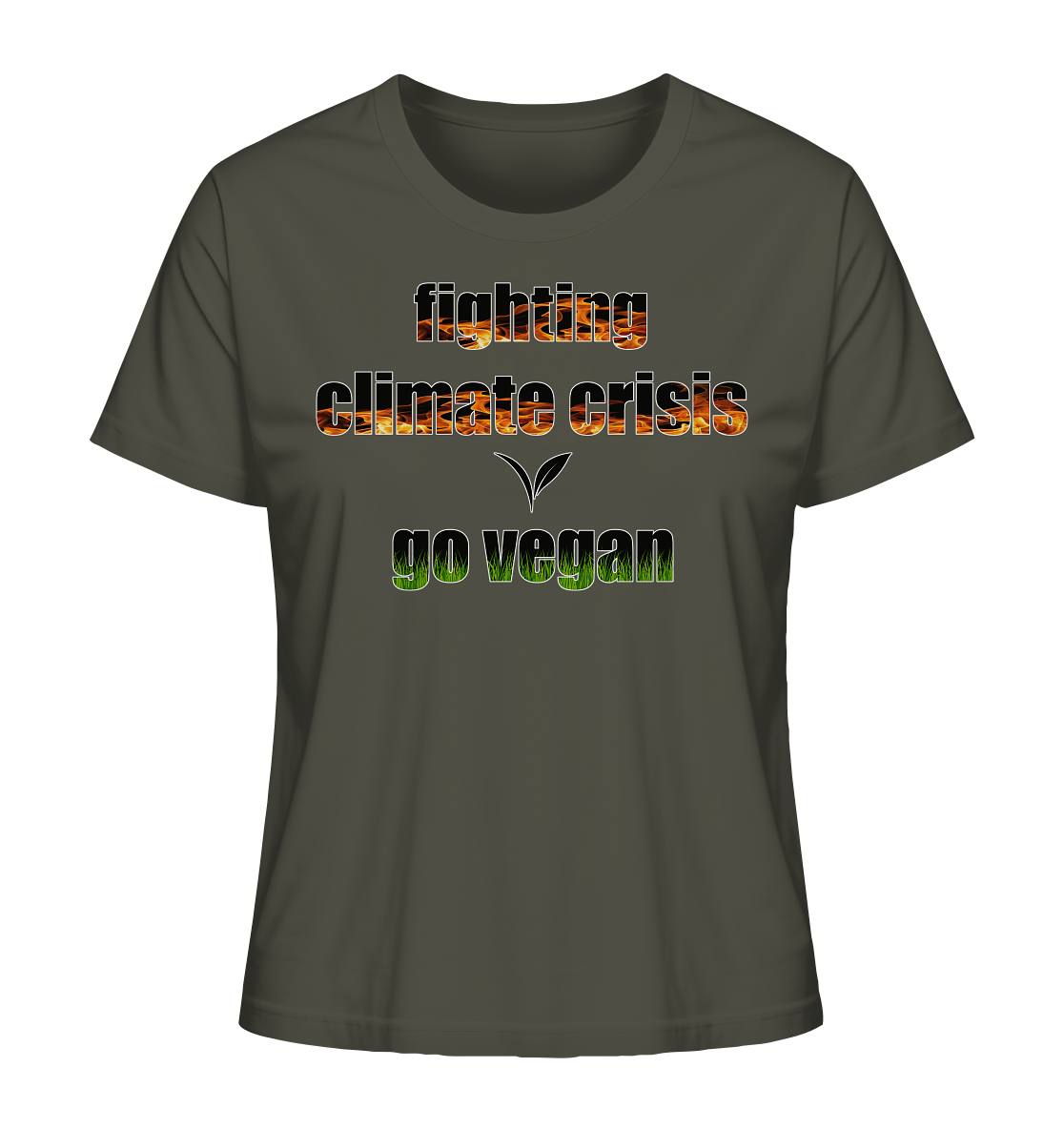 Motiv "fighting climate cirsis" - Damen Bio T-Shirt