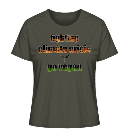 Motiv "fighting climate cirsis" - Damen Bio T-Shirt