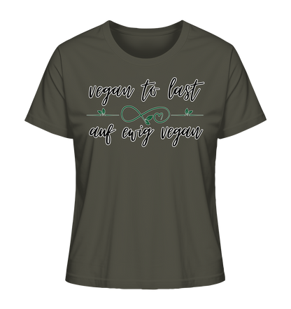Motiv "vegan to last" - Damen Bio T-Shirt