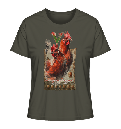 Motif "not your eggs" - women's organic T-shirt