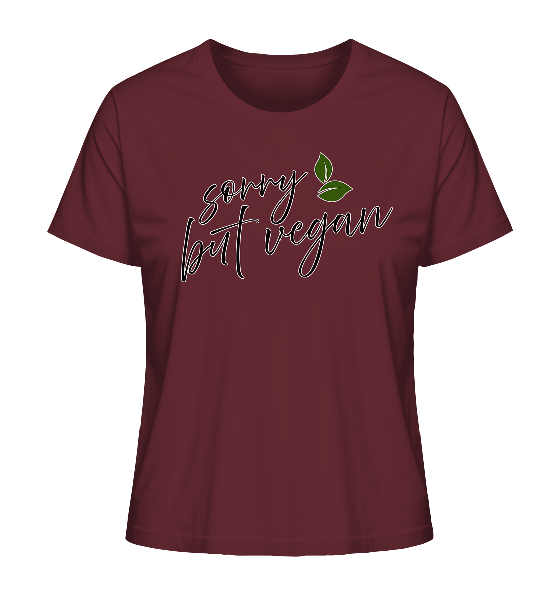 Motif "sorry but vegan" - women's organic T-shirt