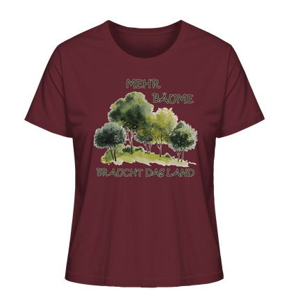 Motiv "mehr Bäume" - Damen Bio T-Shirt