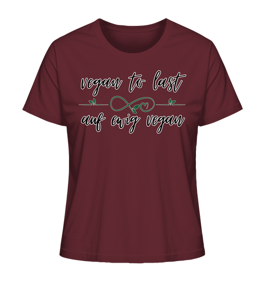 Motif "vegan to last" - women's organic T-shirt