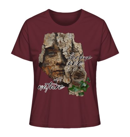 Motif "become one with nature" - women's organic T-shirt