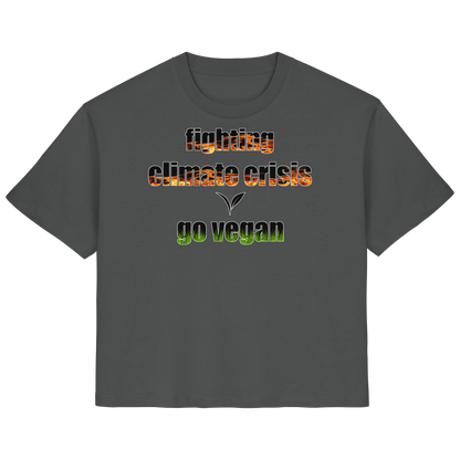 vegwear "fighting climate cirsis" - Damen Bio T-Shirt vegan & klimafreundlich