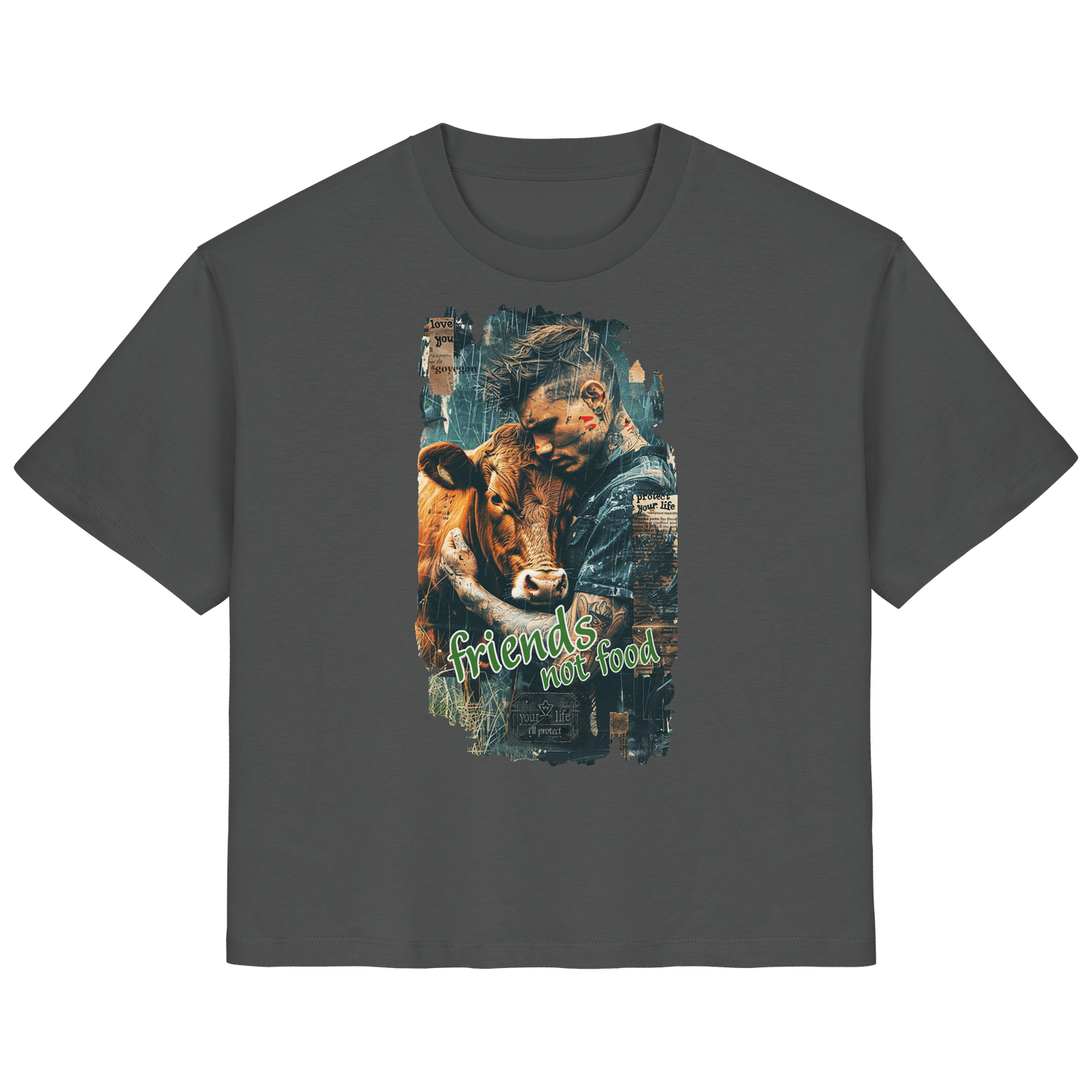 vegwear "friends not food" - Damen Bio T-Shirt, bio, fair