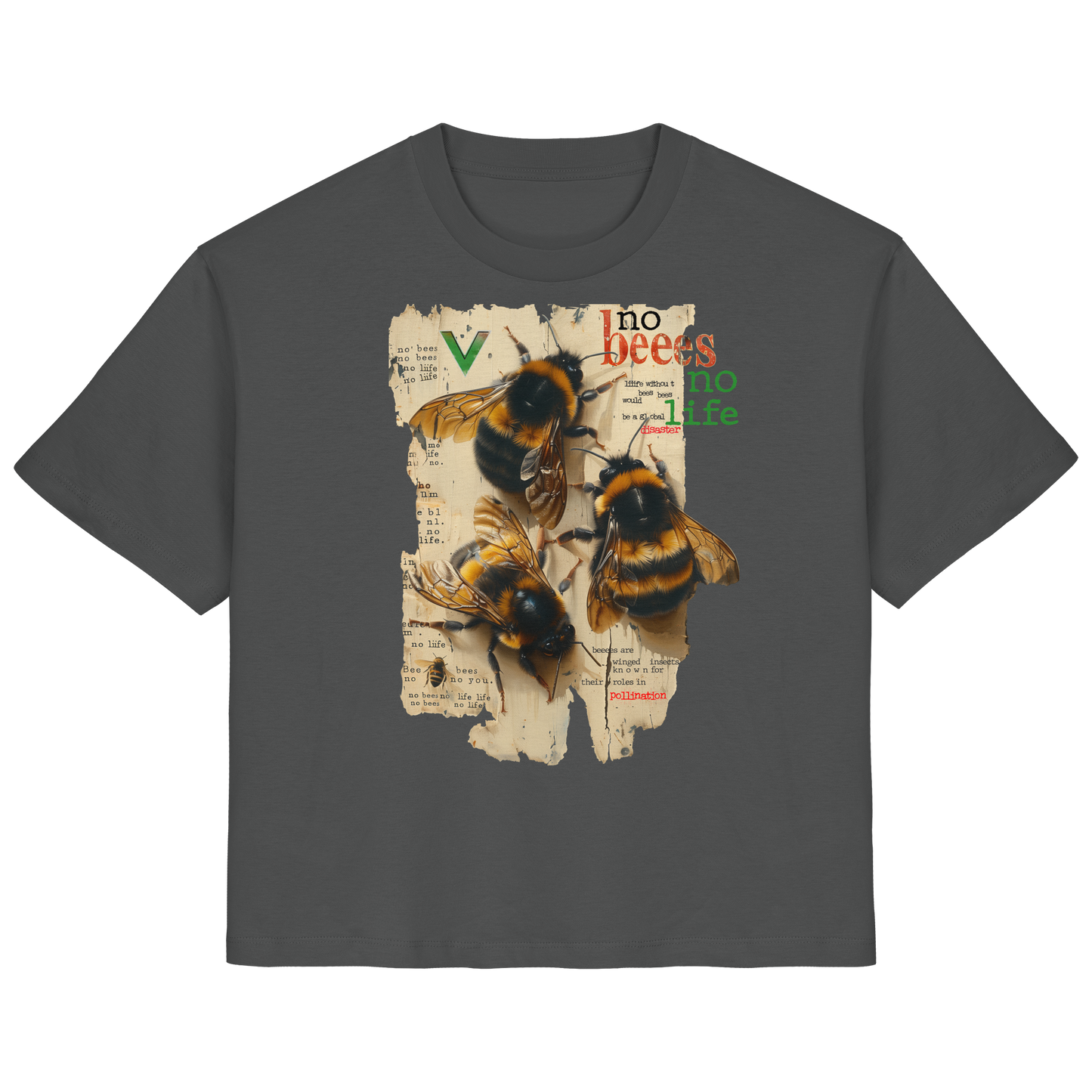 vegwear "no bees no life" 2.0 - Damen T-Shirt, bio, vegan