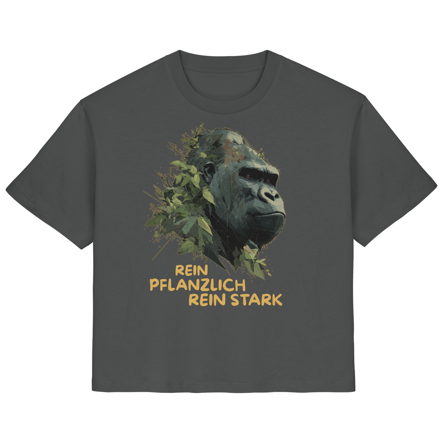 vegwear "Gorilla, rein pflanzlich rein stark" - Damen T-Shirt, bio, vegan