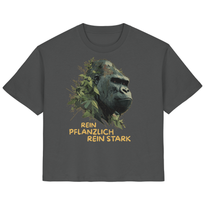 vegwear "Gorilla, rein pflanzlich rein stark" - Damen T-Shirt, bio, vegan