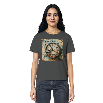 vegwear "time to protect nature" - Damen T-Shirt, nachhaltige Mode