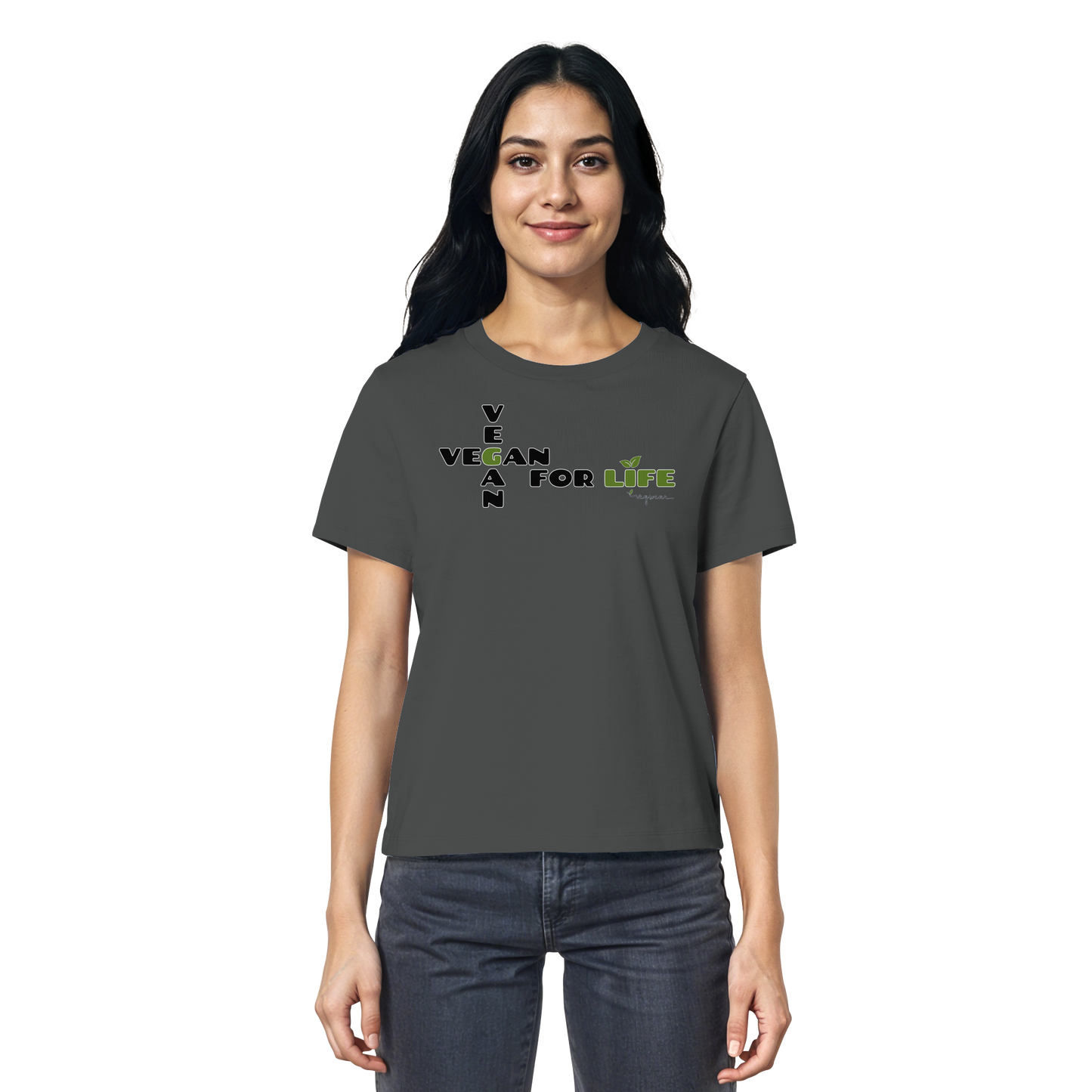 vegwear "vegan for life" - Damen T-Shirt bio vegan fair