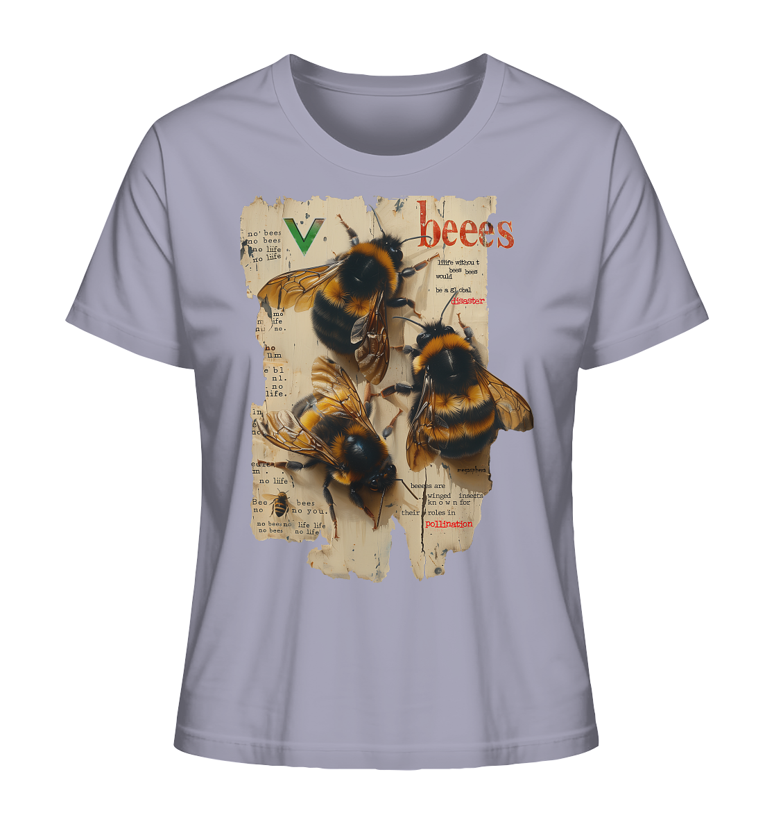 Motiv "no bees, no life" - Damen Bio T-Shirt