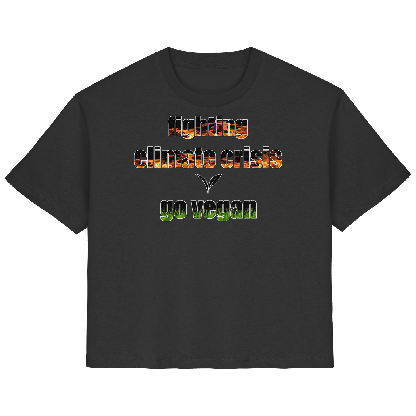 vegwear "fighting climate cirsis" - Damen Bio T-Shirt vegan & klimafreundlich