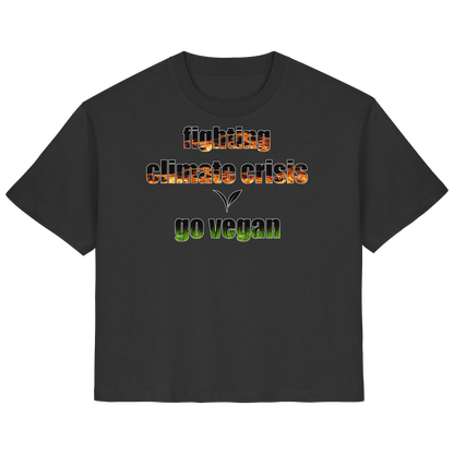 vegwear "fighting climate cirsis" - Damen Bio T-Shirt vegan & klimafreundlich