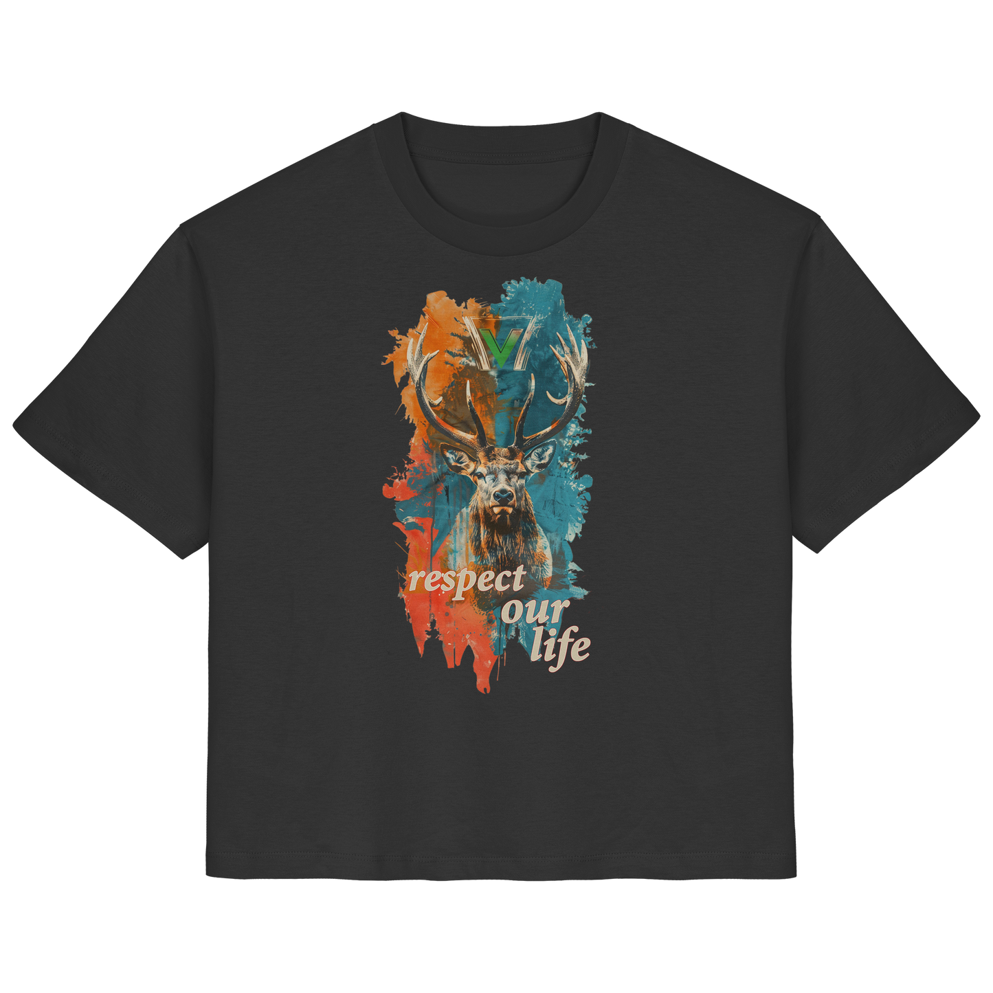 vegwear "respect our life - Hirsch" - Damen T-Shirt