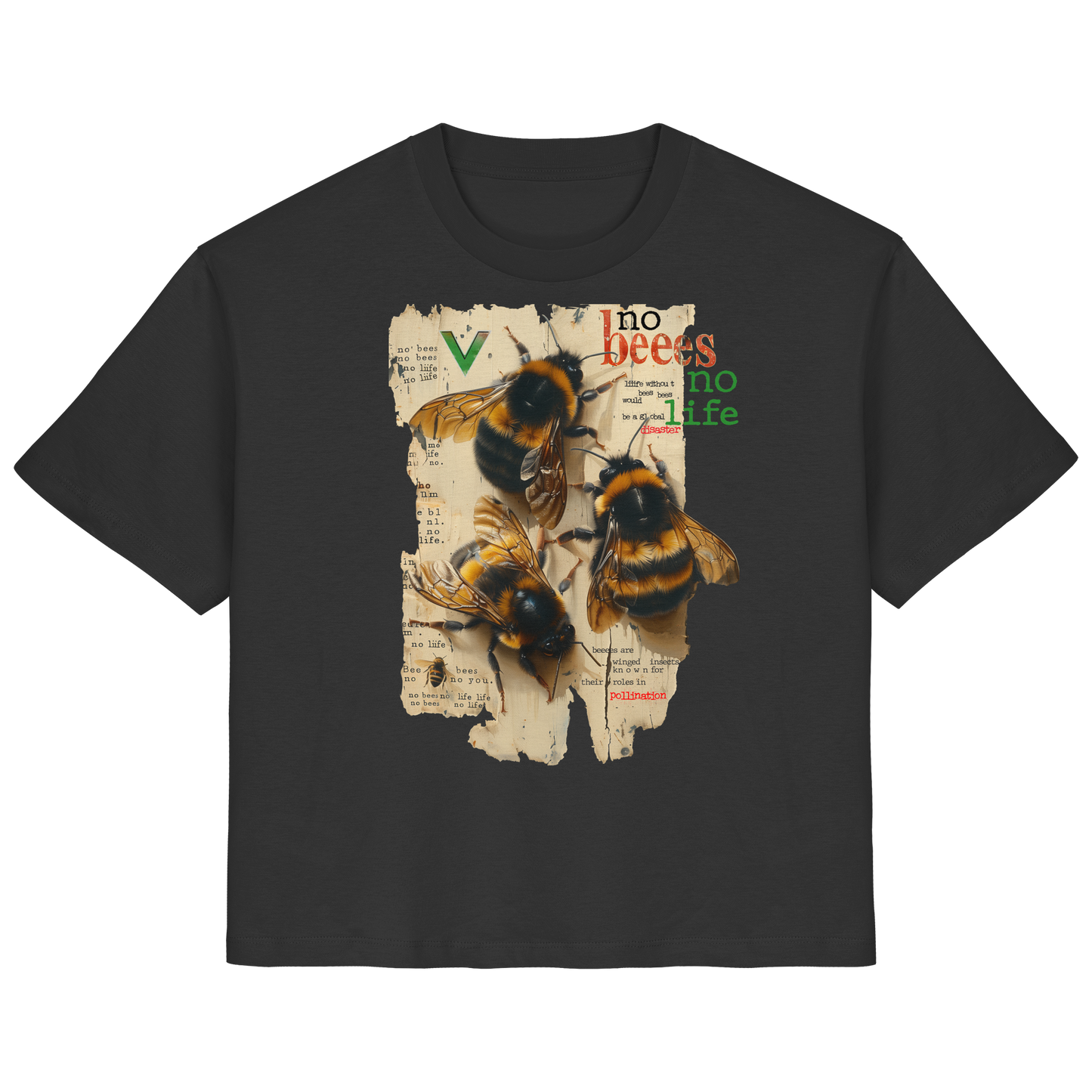 vegwear "no bees no life" 2.0 - Damen T-Shirt, bio, vegan