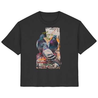 vegwear "respect our life - Tauben" - Damen Bio T-Shirt, nachhaltig, fair