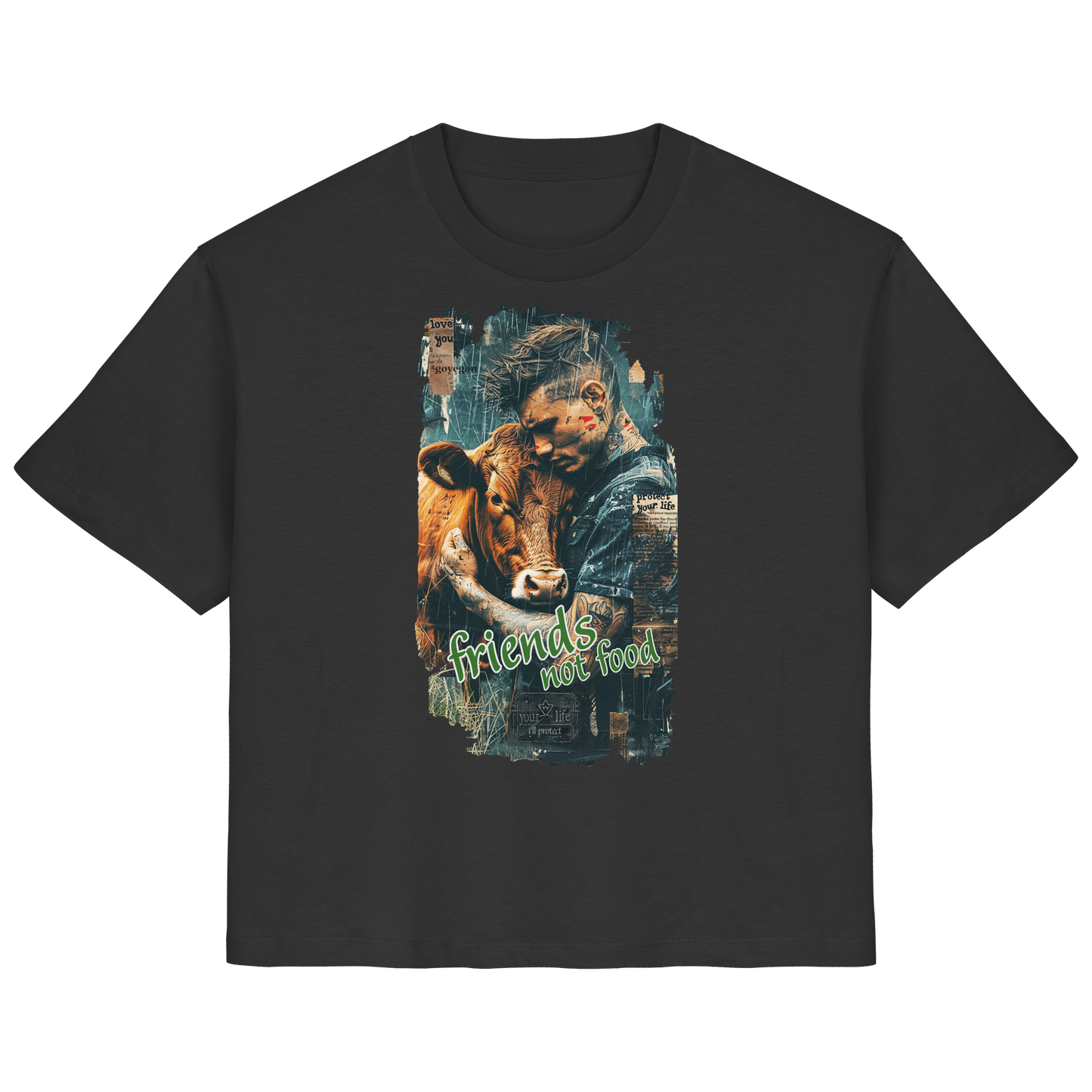 vegwear "friends not food" - Damen Bio T-Shirt, bio, fair