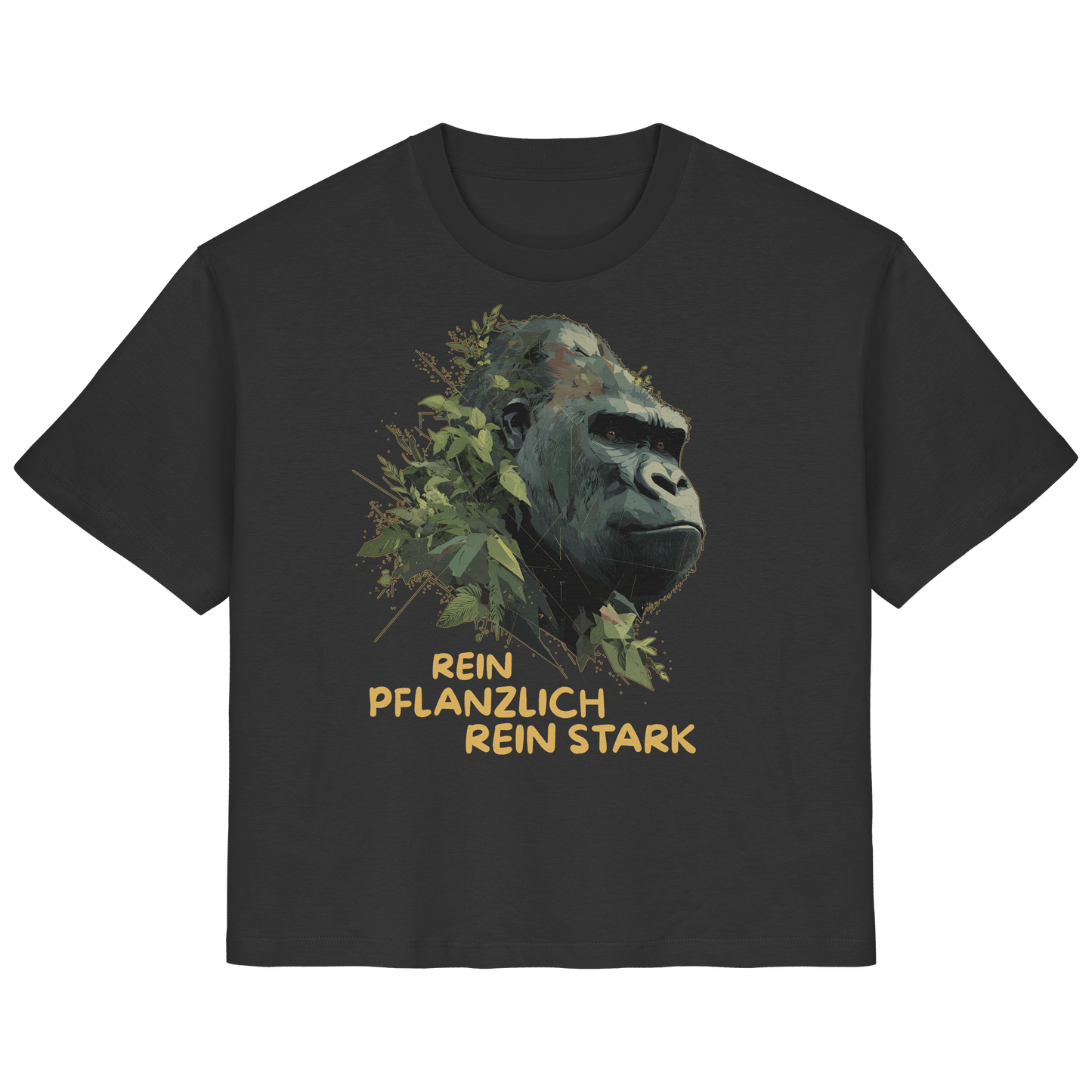 vegwear "Gorilla, rein pflanzlich rein stark" - Damen T-Shirt, bio, vegan