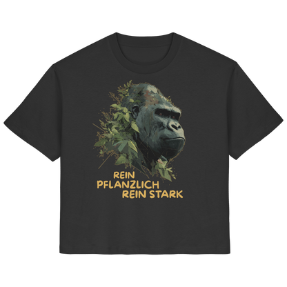 vegwear "Gorilla, rein pflanzlich rein stark" - Damen T-Shirt, bio, vegan