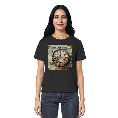 vegwear "time to protect nature" - Damen T-Shirt, nachhaltige Mode