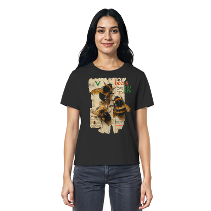 vegwear "no bees no life" 2.0 - Damen T-Shirt, bio, vegan