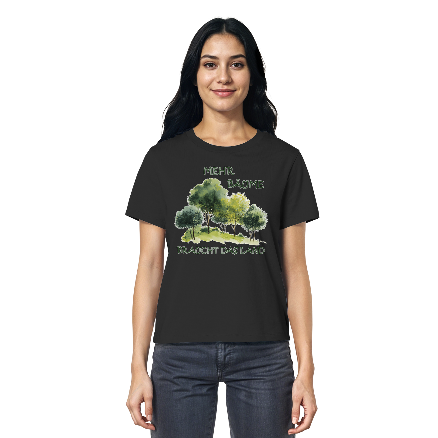 vegwear "mehr Bäume braucht das Land" - Damen Bio T-Shirt, vegan, fair, nachhaltig