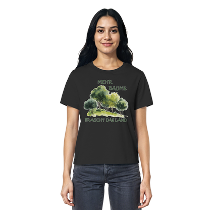 vegwear "mehr Bäume braucht das Land" - Damen Bio T-Shirt, vegan, fair, nachhaltig