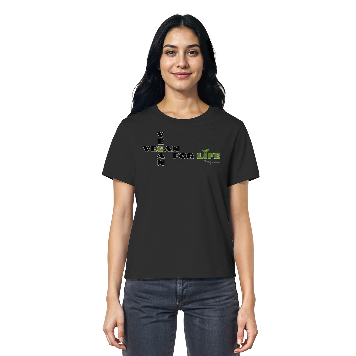 vegwear "vegan for life" - Damen T-Shirt bio vegan fair