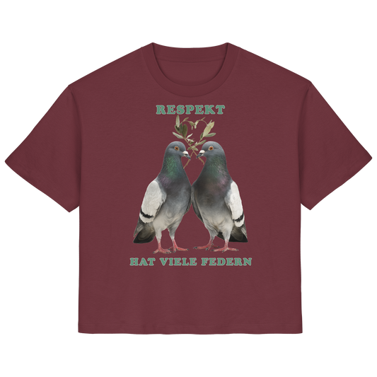 vegwear "Respekt hat viele Federn" - Damen Bio T-Shirt