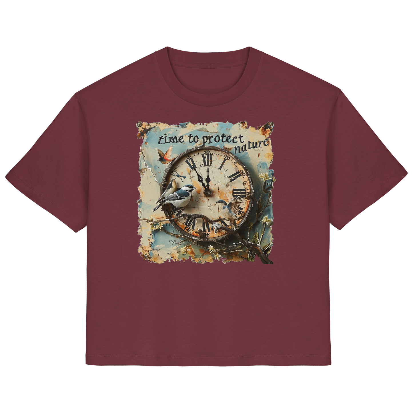 vegwear "time to protect nature" - Damen T-Shirt, nachhaltige Mode