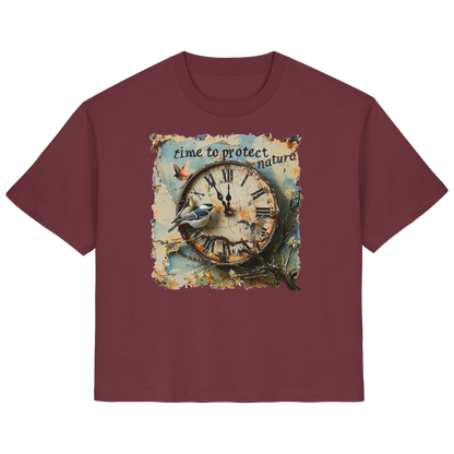 vegwear "time to protect nature" - Damen T-Shirt, nachhaltige Mode