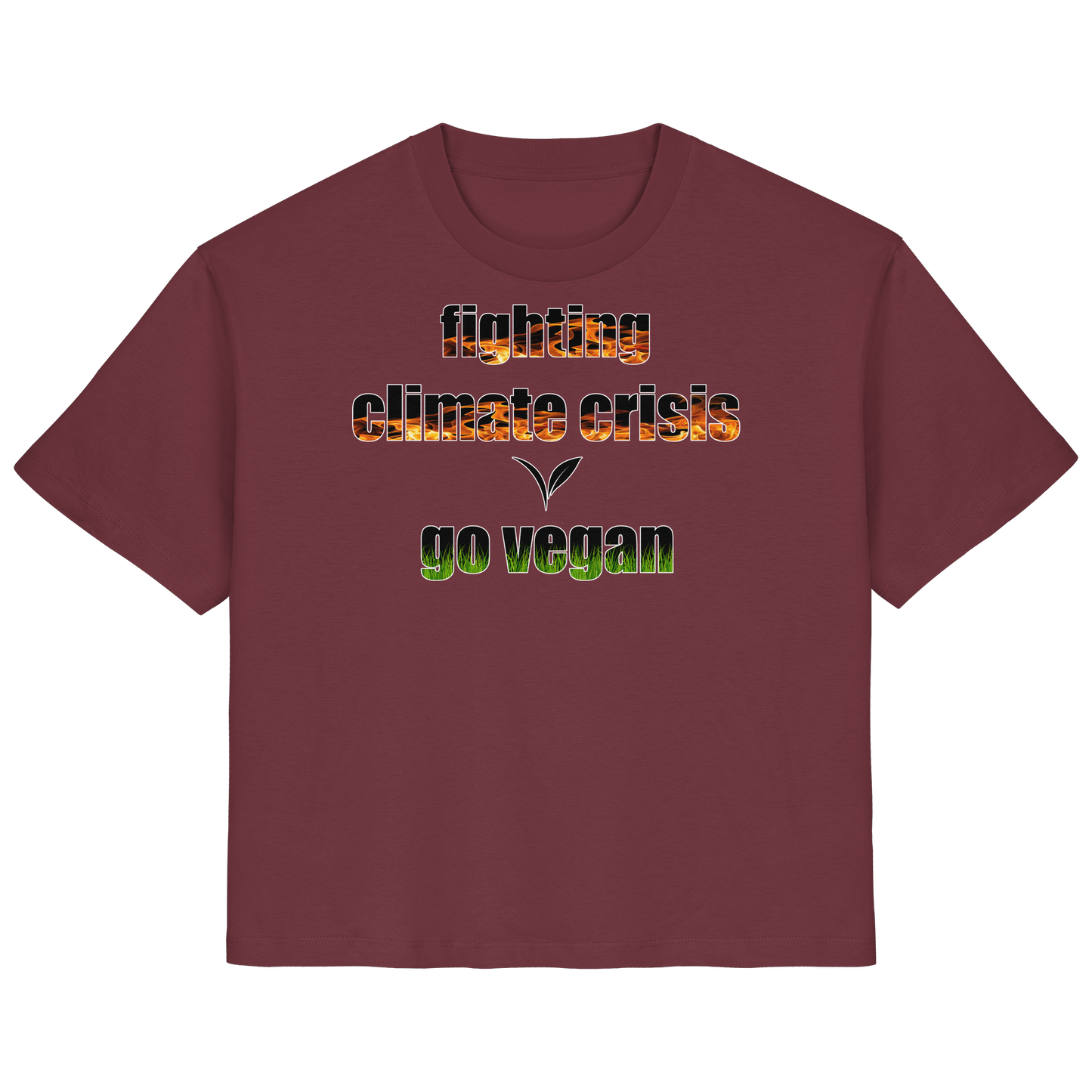 vegwear "fighting climate cirsis" - Damen Bio T-Shirt vegan & klimafreundlich