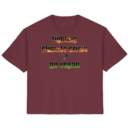 vegwear "fighting climate cirsis" - Damen Bio T-Shirt vegan & klimafreundlich