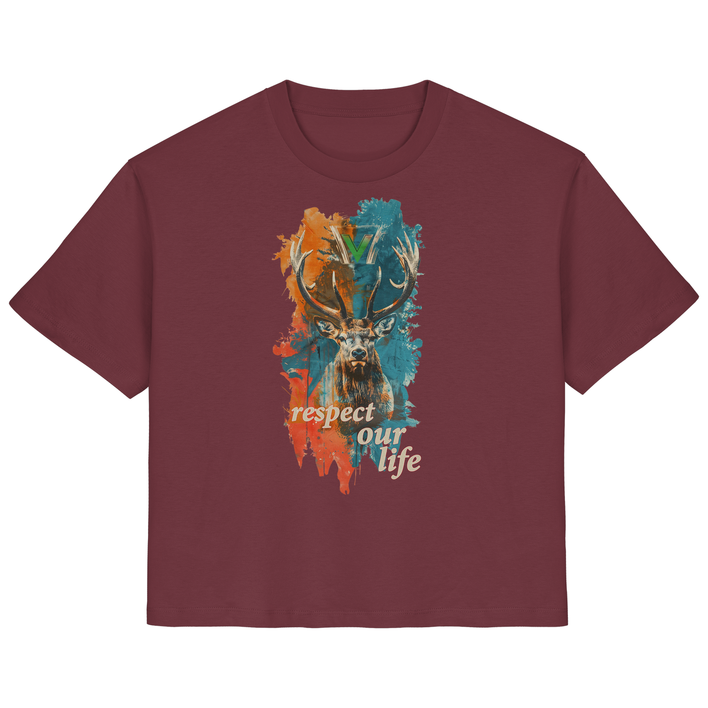 vegwear "respect our life - Hirsch" - Damen T-Shirt