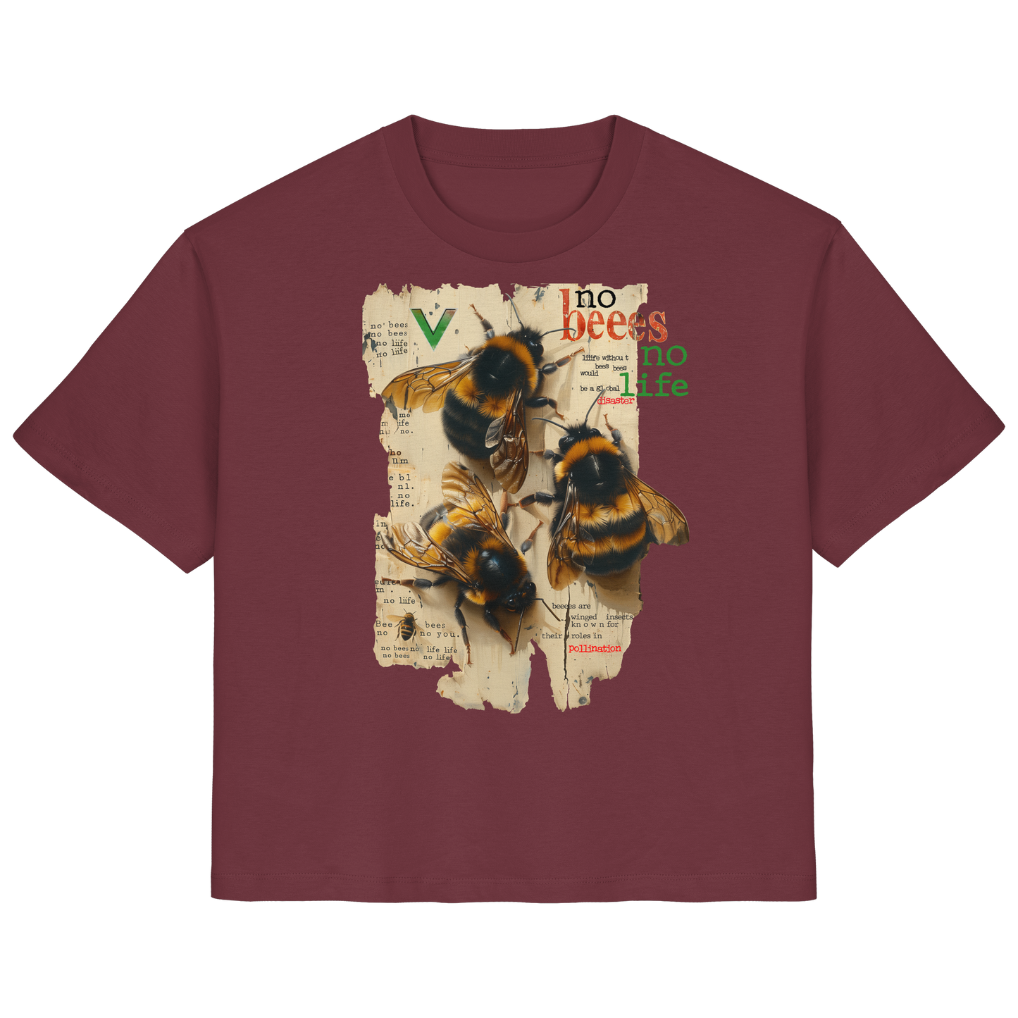 vegwear "no bees no life" 2.0 - Damen T-Shirt, bio, vegan