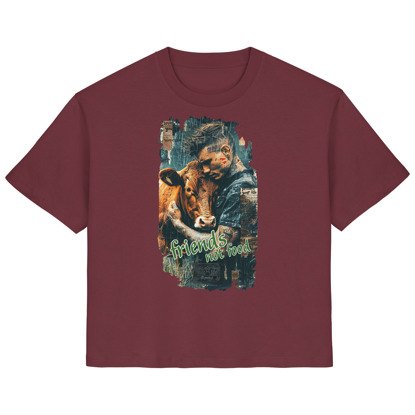 vegwear "friends not food" - Damen Bio T-Shirt, bio, fair