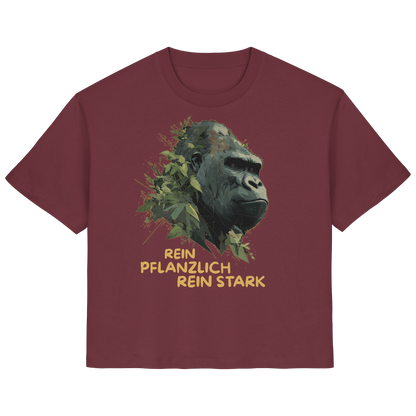 vegwear "Gorilla, rein pflanzlich rein stark" - Damen T-Shirt, bio, vegan