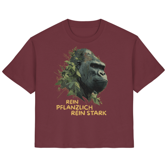 vegwear "Gorilla, rein pflanzlich rein stark" - Damen T-Shirt, bio, vegan