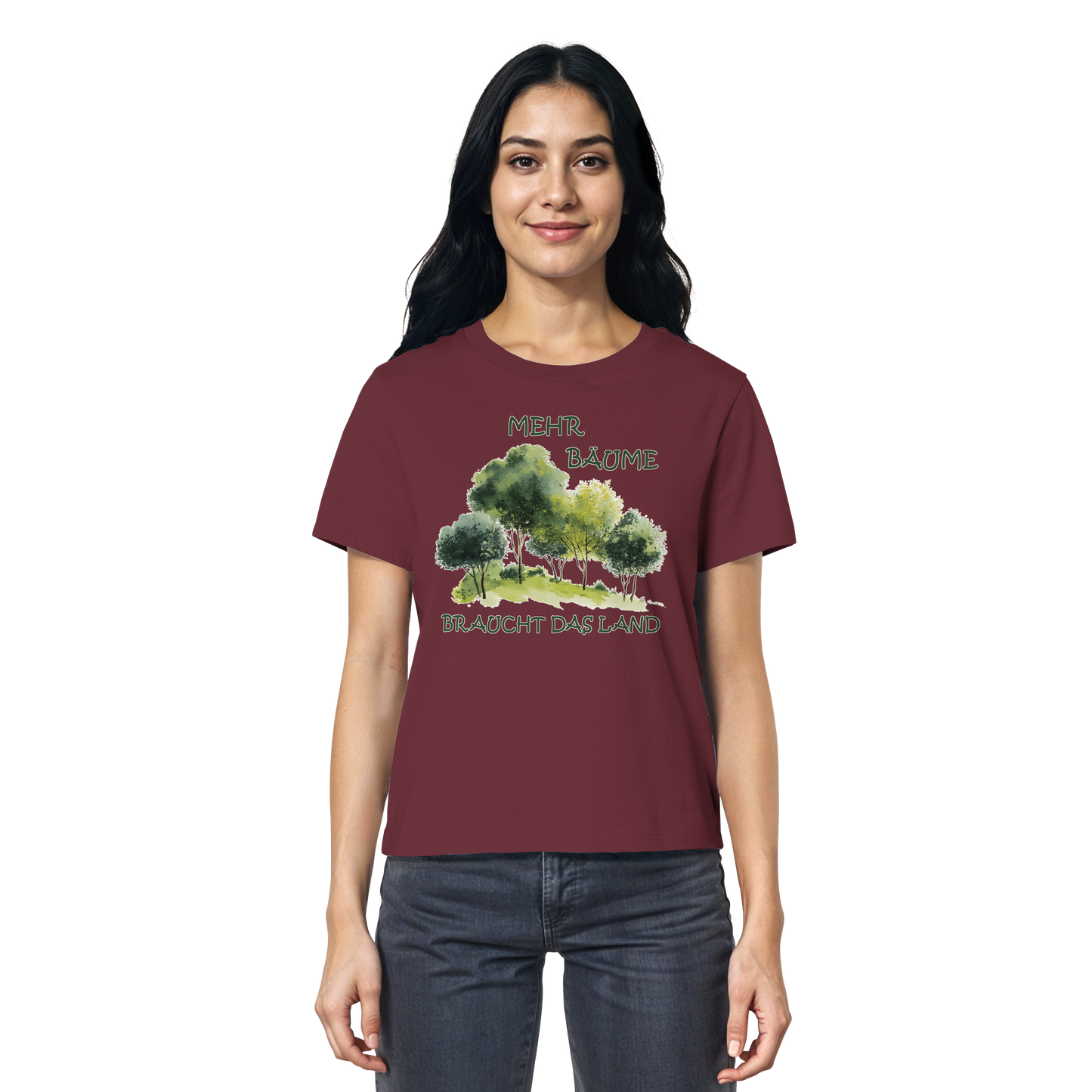 vegwear "mehr Bäume braucht das Land" - Damen Bio T-Shirt, vegan, fair, nachhaltig