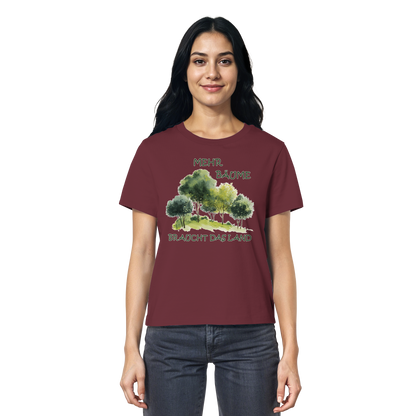 vegwear "mehr Bäume braucht das Land" - Damen Bio T-Shirt, vegan, fair, nachhaltig