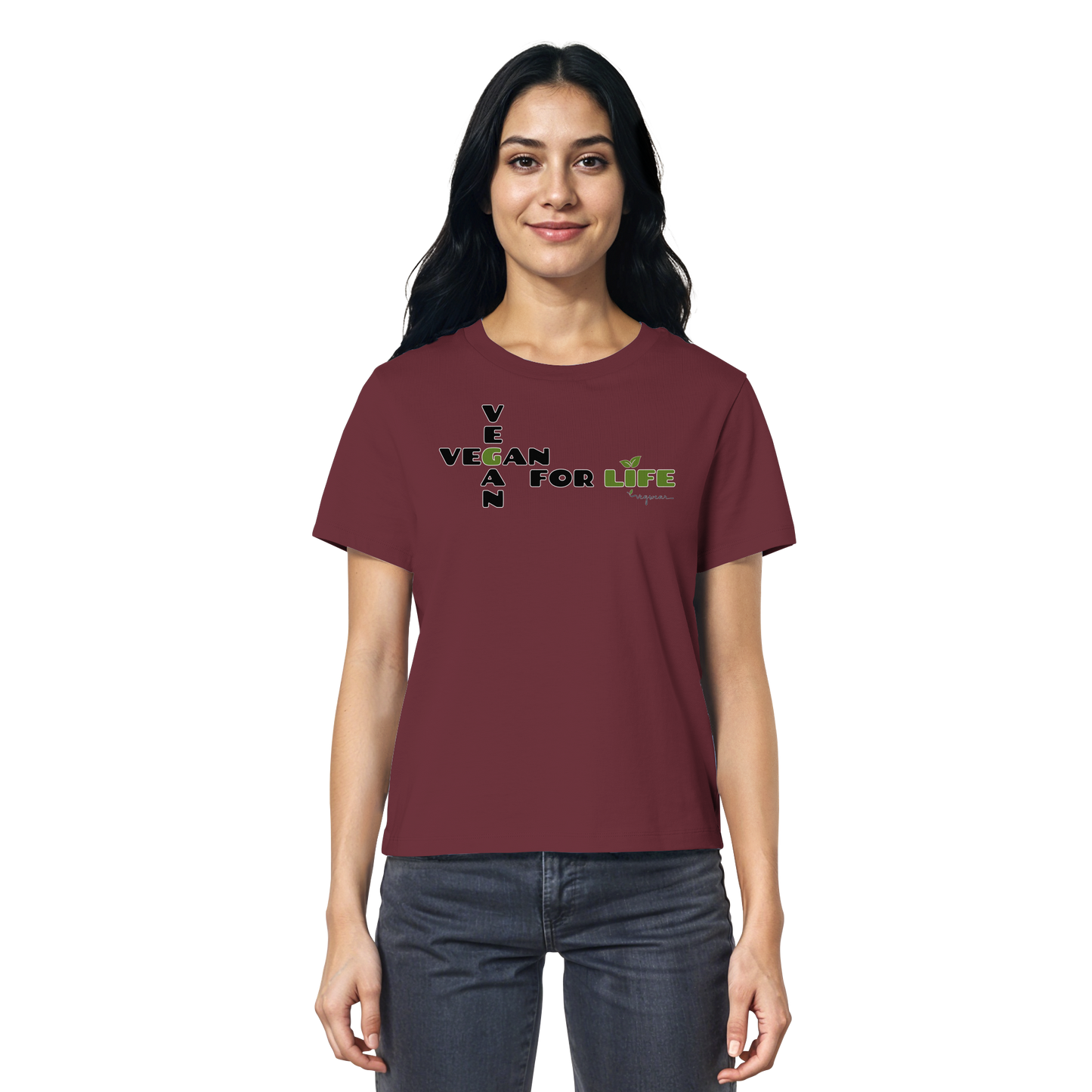 vegwear "vegan for life" - Damen T-Shirt bio vegan fair