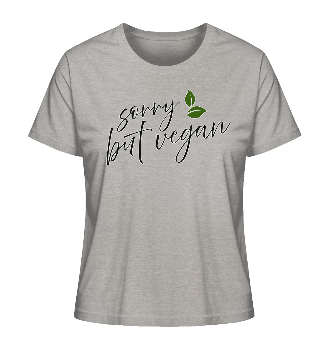 Motif "sorry but vegan" - women's organic T-shirt